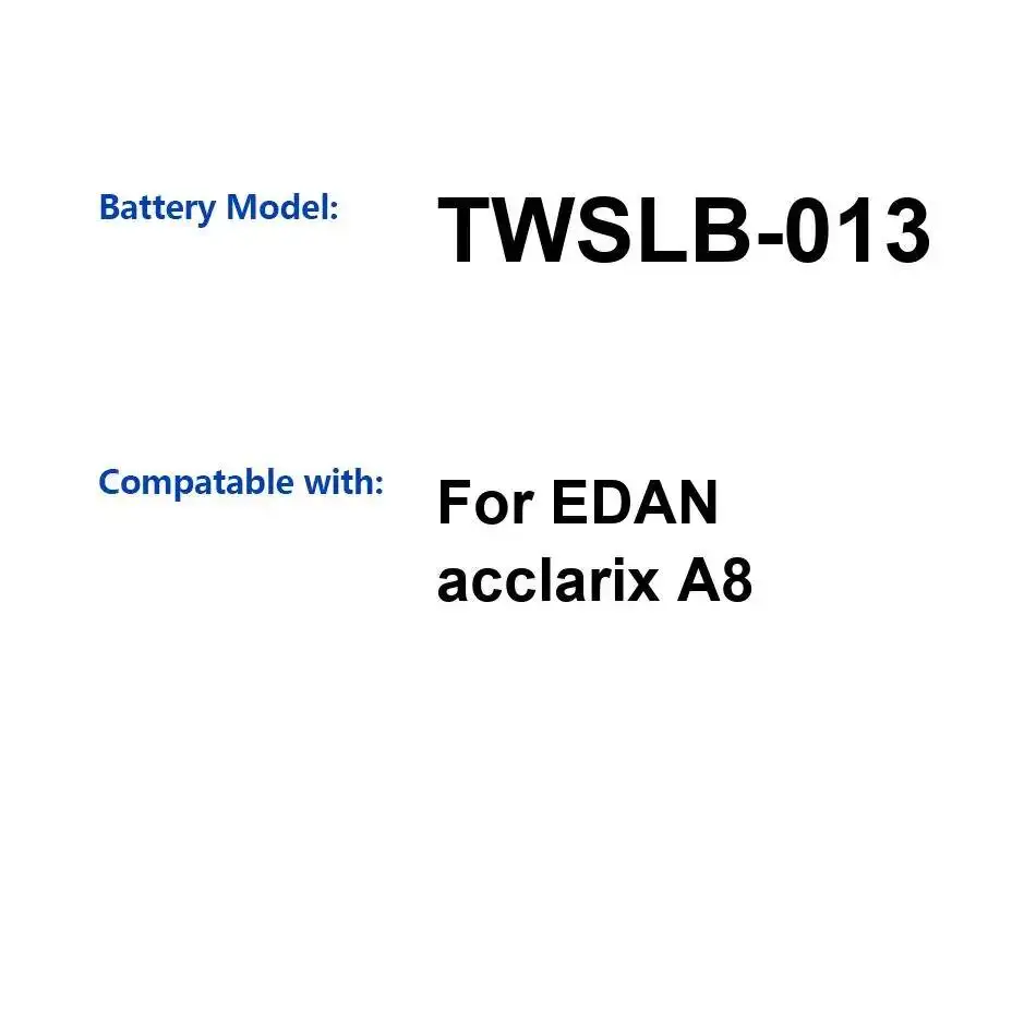Para monitores de paciente Edan Acclarix A8 batería 6150Mah Twslb-013 ligero - imagen 3