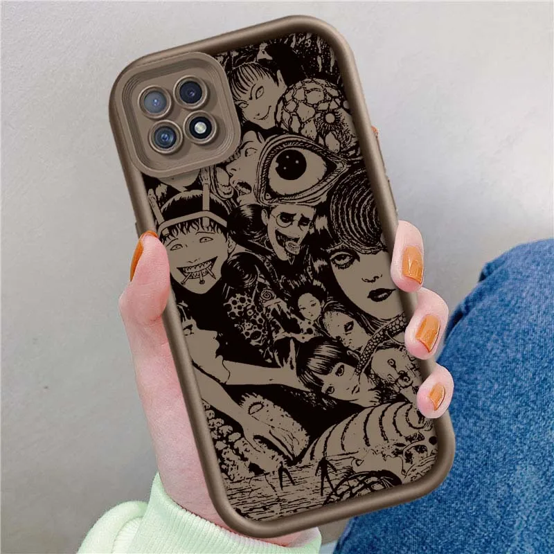 Junji Ito-funda de cómics de terror para OPPO A96 A58 A74 A78 A72 A53 A54S A94 A54 A16 A52 A57 A98 A76, funda de teléfono con escalera ocular - imagen 3