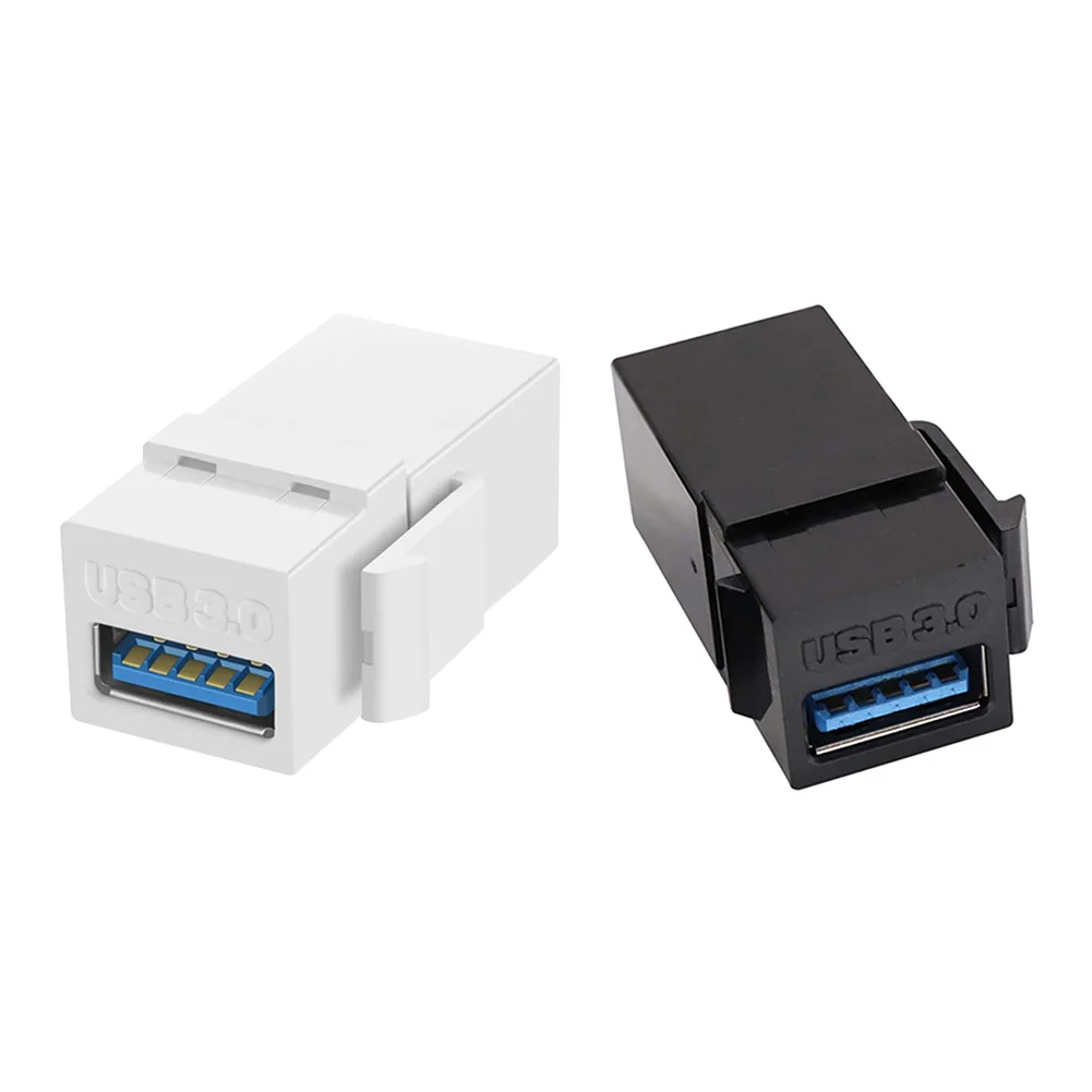 Adaptador acoplador de extensión Keystone Jack, convertidor USB 3,0, insertos Keystone, equipo de conexión, 2 piezas, A, hembra A hembra - imagen 2