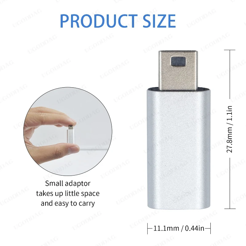 Conector USB Mini A tipo C, conector hembra a Mini USB macho, Compatible con reproductores de MP3, nuevo, USB-C - imagen 4