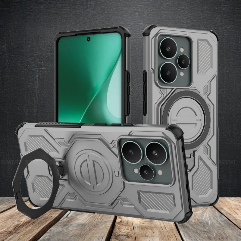 Para Realme 15 Pro funda Realme 15 Capas parachoques a prueba de golpes atracción magnética anillo de adsorción soporte Fundas Realme 15 Pro - imagen 2