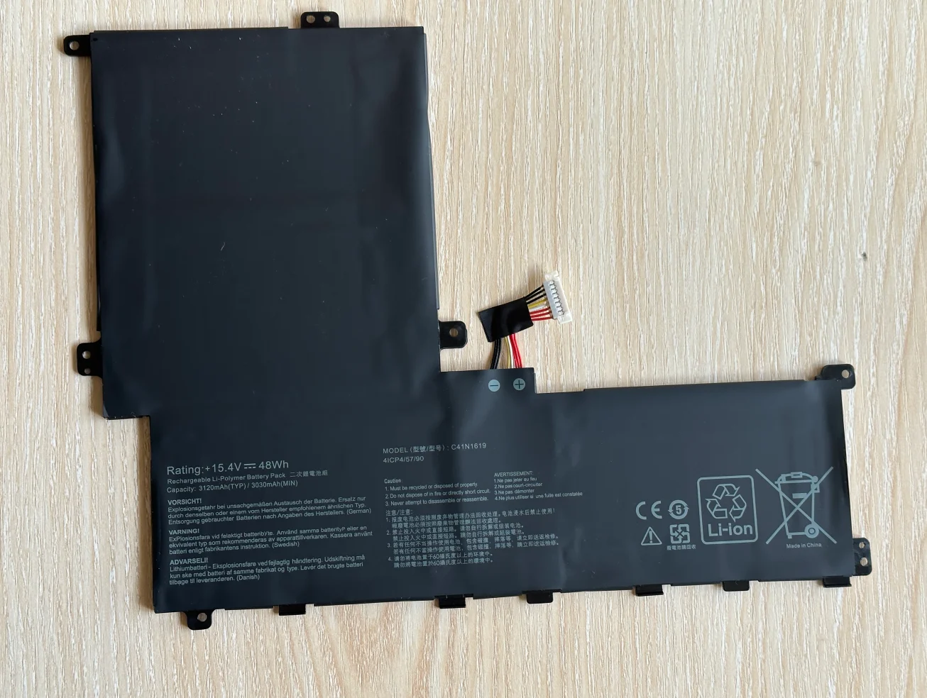 C41N1619 Reemplazo de batería de computadora portátil para ASUS Pro B9440 B9440UA B9440UA-XS74 B9440UA-XS51 B9440UA7200 B9440UA7500 15.4V 48Wh - imagen 2