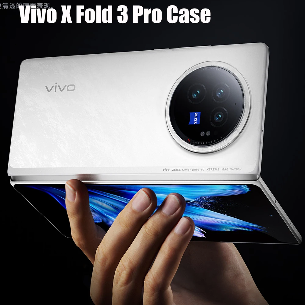 Vivo X Fold 3 Pro funda de teléfono de protección media de cuero, ultrafina, 100% Original - imagen 3