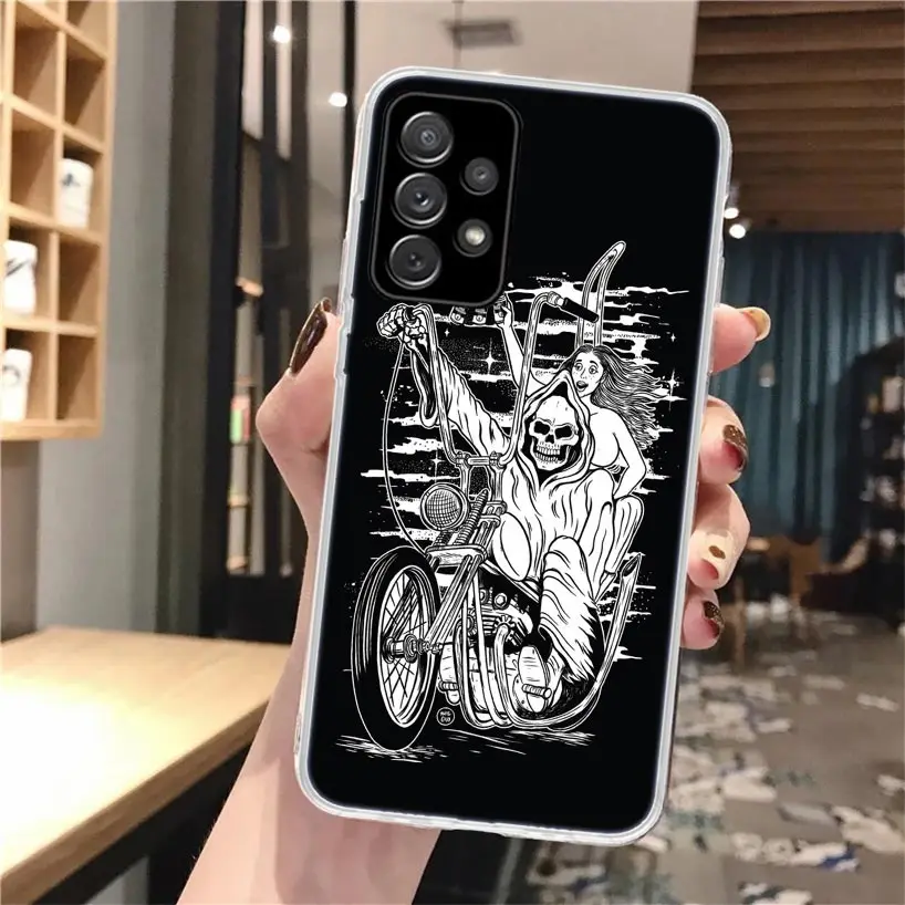 Funda de teléfono de silicona para motocicleta Samsung Galaxy A52 A51 A50S A42 A32 A22 A12 A02S A30S A20S A10S A41 A31 A21S A40 A30 A70 - imagen 2