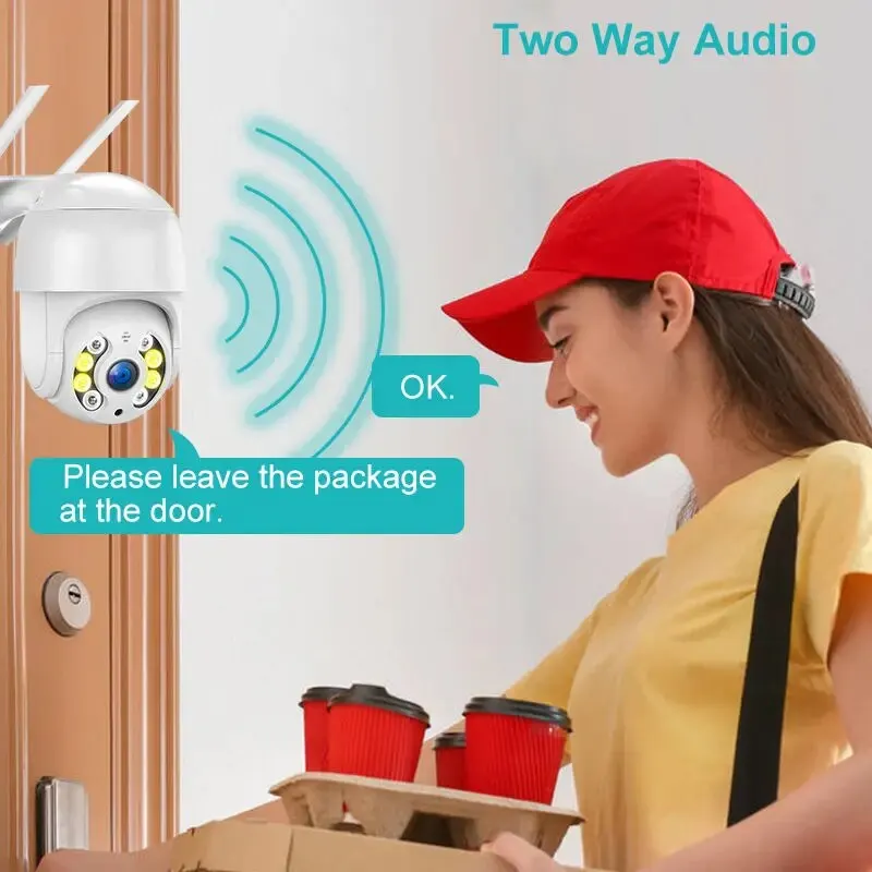 Cámara IP PTZ WiFi 4K Exterior Impermeable Seguimiento Automático - imagen 2