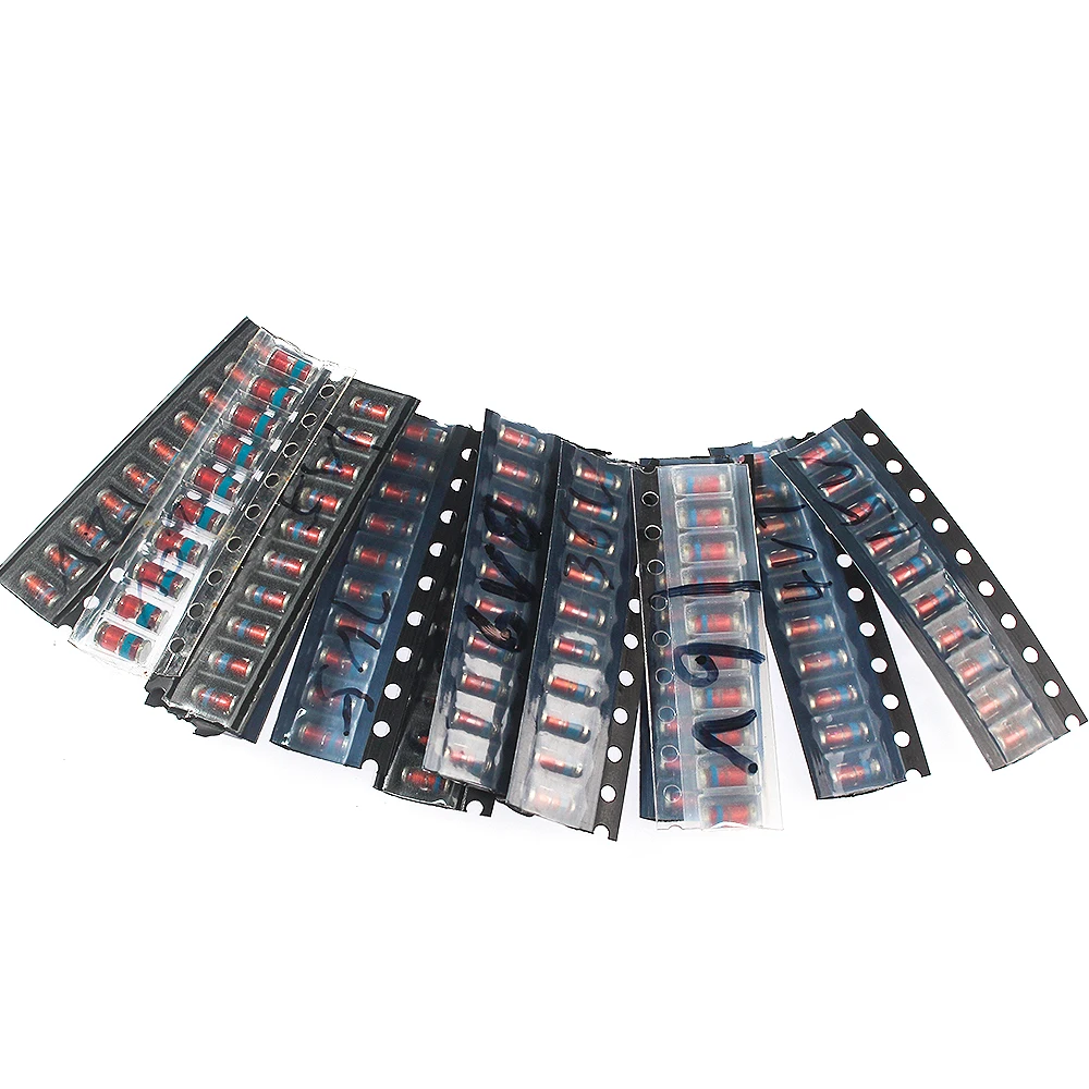 Kit de diodos Zener SMD LL41 de 1W, 3,3 V ~ 36V, 13 valores x 10 piezas = 130 piezas, 1W, kit surtido de diodos reguladores de voltaje de 4,7 V, 5,1 V, 6,8 V y 7,5 V - imagen 4