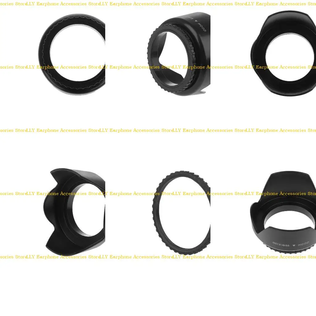 462e Capucha lente pétal flores atornilladas 55 mm para cámara DSLR