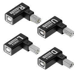 Adaptador USB para impresora y escáner USB-B 90° Macho Hembra