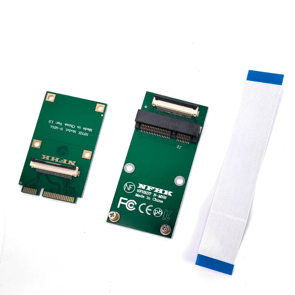 Cable de extensión Mini PCIe macho a hembra ultradelgado, ranura mSATA SSD de tamaño medio a tarjeta de tamaño completo, compatible con ordenador portátil y de escritorio