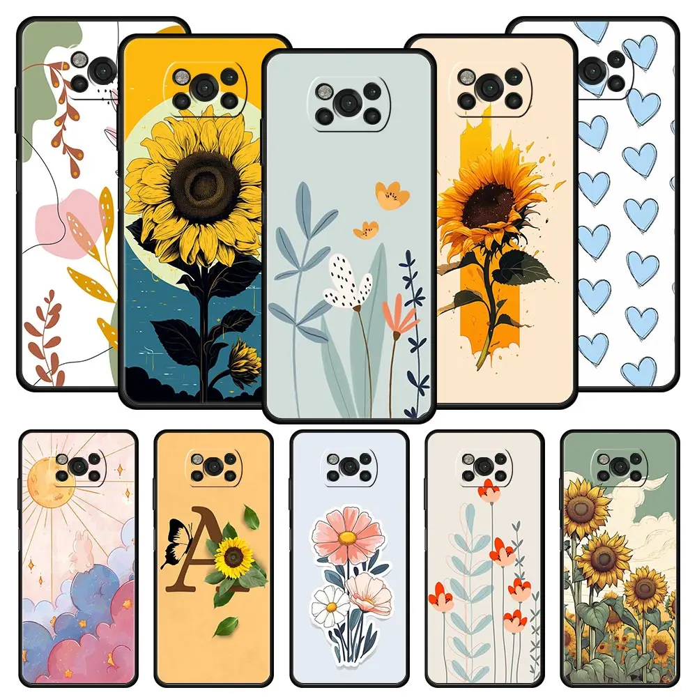 Funda de teléfono pintada con dibujos animados para Xiaomi, carcasa bonita para Poco X6 X5 Pro X4 X3 NFC F5 Pro F4 F3 GT M5 M4 Pro 5G M3 C51 C50 C55