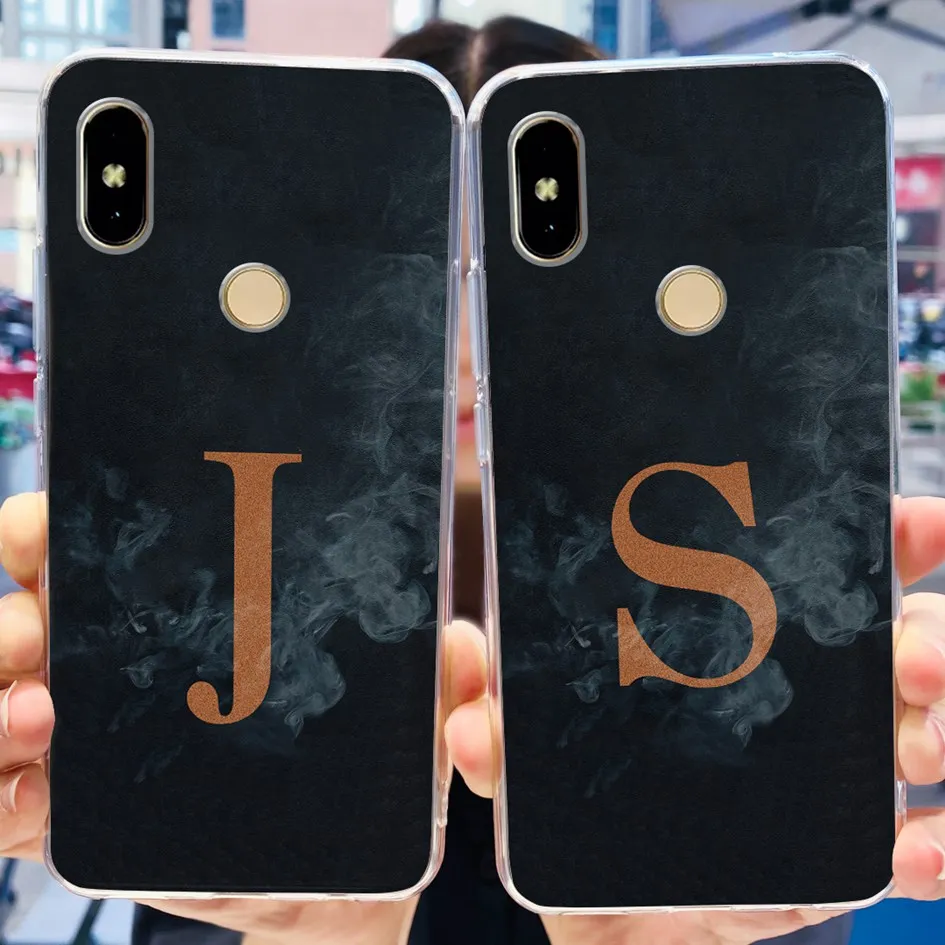 Funda de silicona para Xiaomi Redmi S2 Y2, carcasa transparente con letras florales, suave, TPU, parachoques - imagen 2