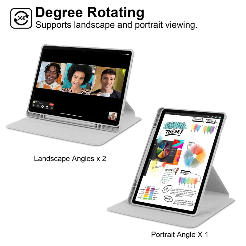 Para Samsung Tab S10 Plus funda con portalápices 360 giratorio acrílico Flip Stand funda para Coque Galaxy Tab S10 Plus funda de 12,4 pulgadas - imagen 5