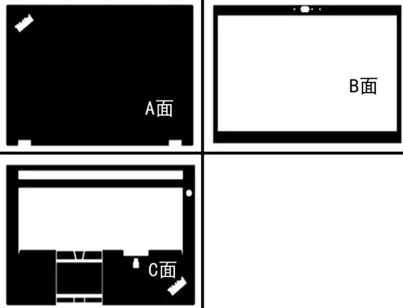 Precortado 1xTop + 1xPalmrest + 1xpantalla bisel piel pegatina funda película para Thinkpad X270 T440P T450 X390 X395 P73 T460 T440 T430 - imagen 4