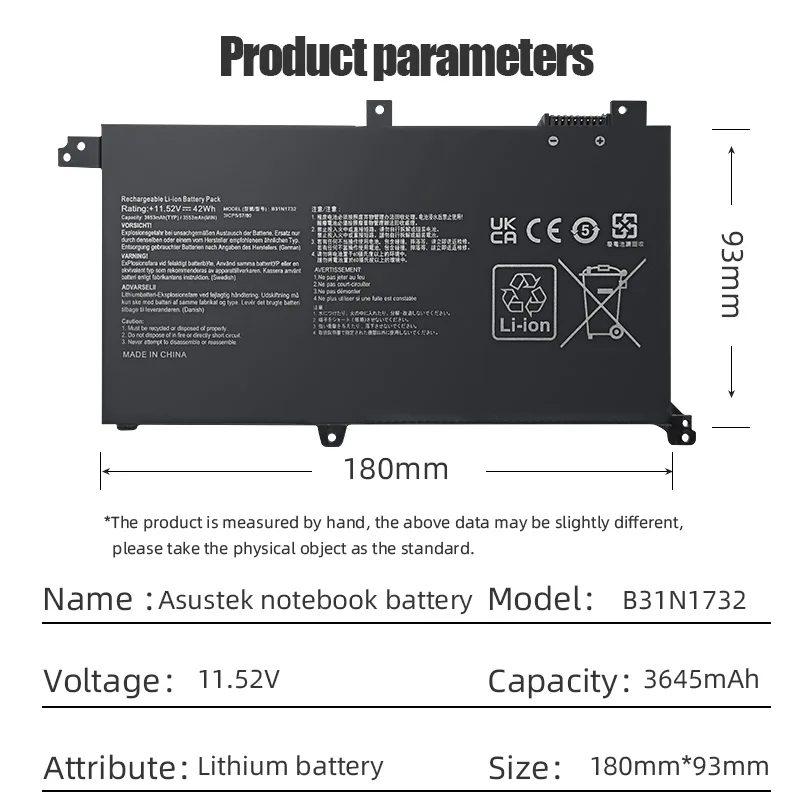 SKOWER B31N1732 batería del ordenador portátil para ASUS VivoBook X430UA X430UF X430UN X430FA X430FN X571G X571LH X571GT S4300F S4300U - imagen 5