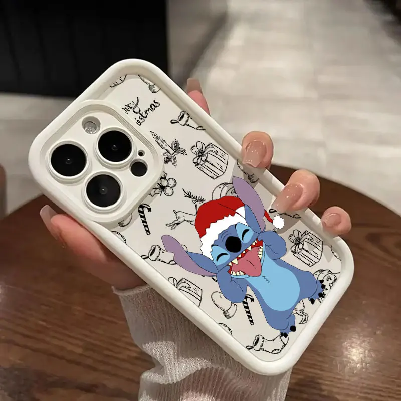 Funda de teléfono navideña Disneies Stitch para OnePlus 12 12R 11 11R 10R 8T Nord CE Ace 2 3 4 Lite 4G 5G funda trasera de silicona suave TPU - imagen 3