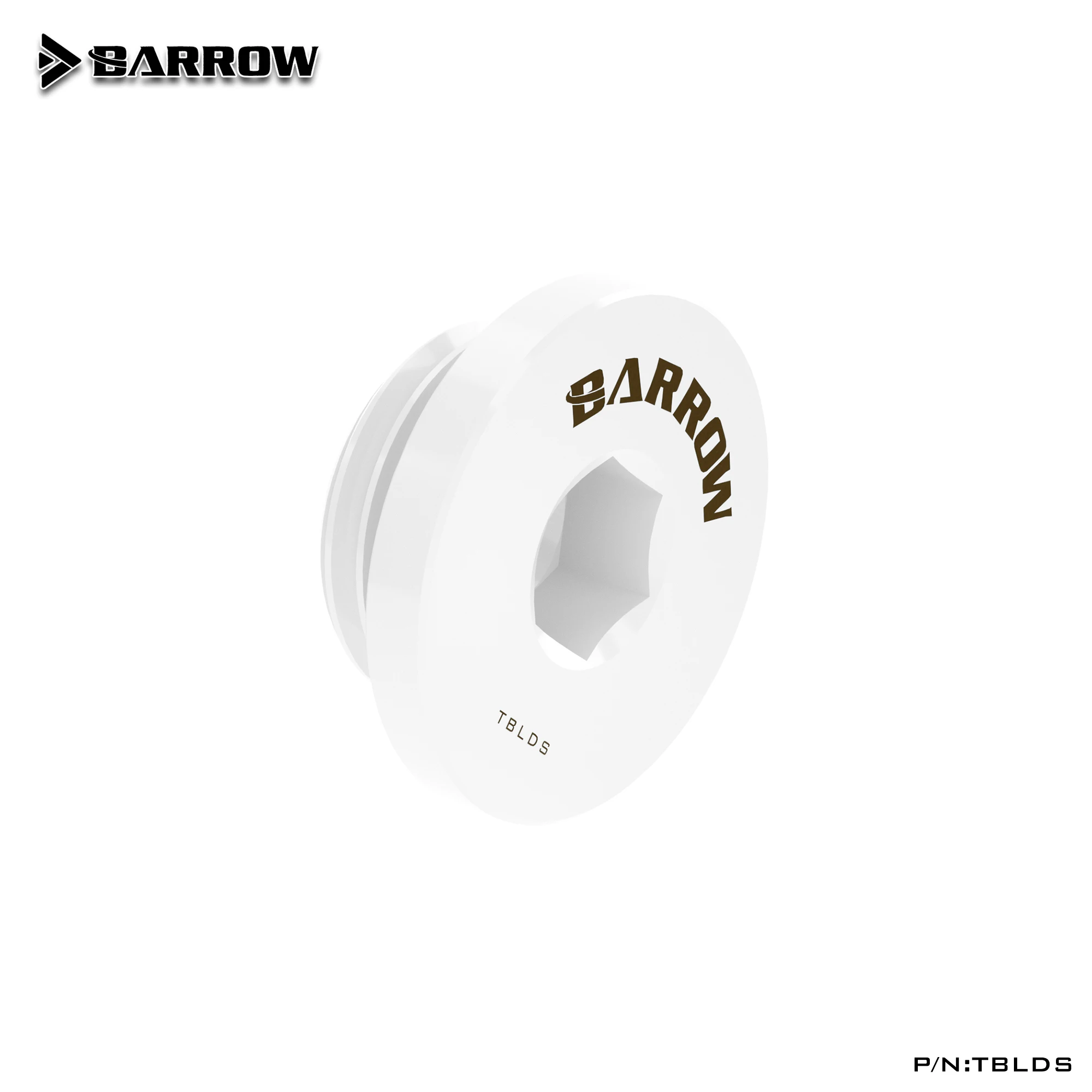 Barrow-enchufe de parada de agua G1/4 &quot;, ultrafino, interior, seis ángulos, negro, plateado, blanco, dorado, TBLDS 2 piezas - imagen 4
