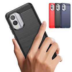 Funda de TPU con textura de fibra de carbono para Nokia, cubierta protectora a prueba de golpes, X30, X100, XR20, X10, X20