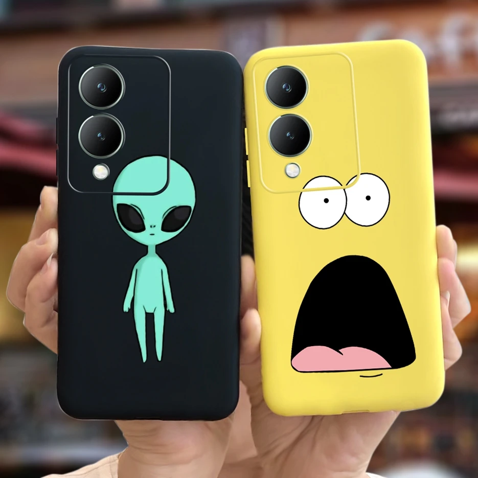 Funda de silicona suave para Vivo Y17s, cubierta indolora de dibujos animados, a prueba de golpes, bolsas de teléfono para Vivo Y17s Y 17 s VivoY17s, 2023 - imagen 2