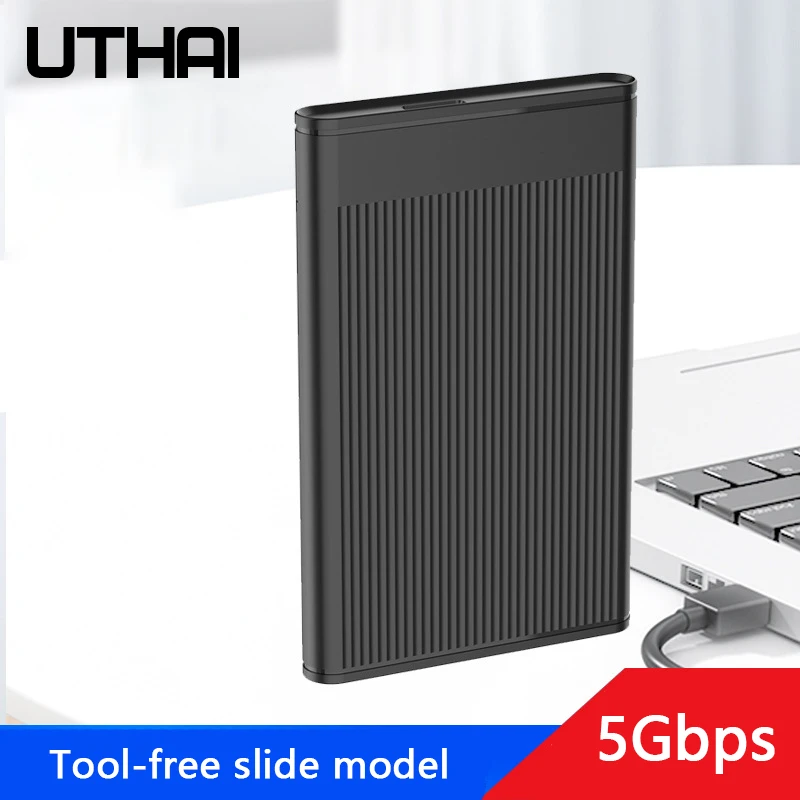UTHAI 2,5 'carcasa de disco duro para portátil sin herramientas unidad externa móvil SSD de estado sólido USB 3,0 con soporte tipo C3.1 - imagen 2