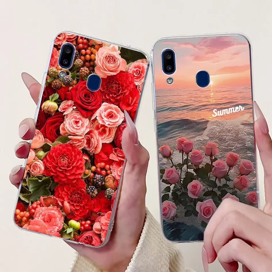 Para Samsung Galaxy A30 funda SM-A305F Funda Popular flor mármol Funda de teléfono de silicona suave para Samsung A20 A20e A20s A 20 S Funda - imagen 5