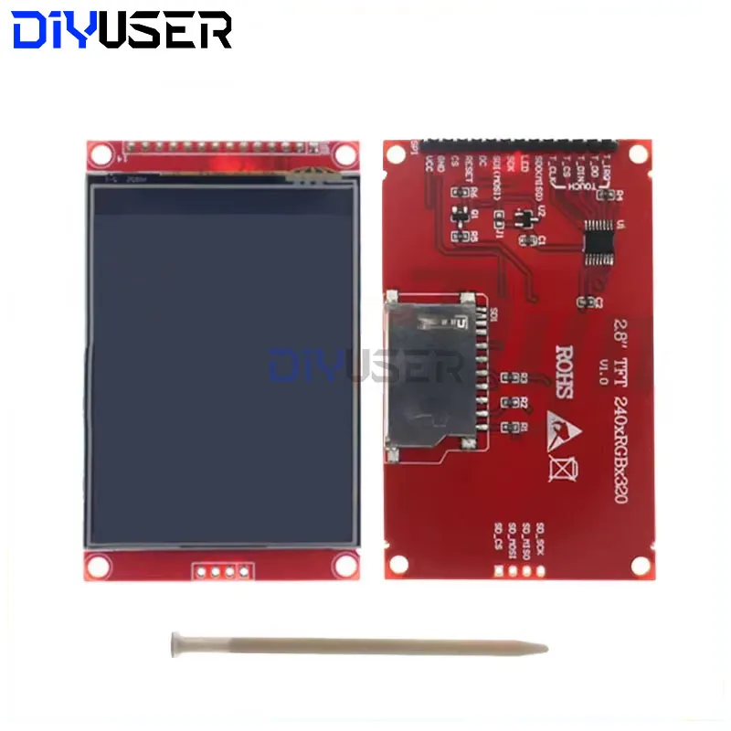 Panel táctil 2,4 2,8 pulgadas SPI TFT LCD ILI9341 Chip controlador módulo de puerto serie con pantalla serie PBC 240x320 SPI con lápiz táctil - imagen 4