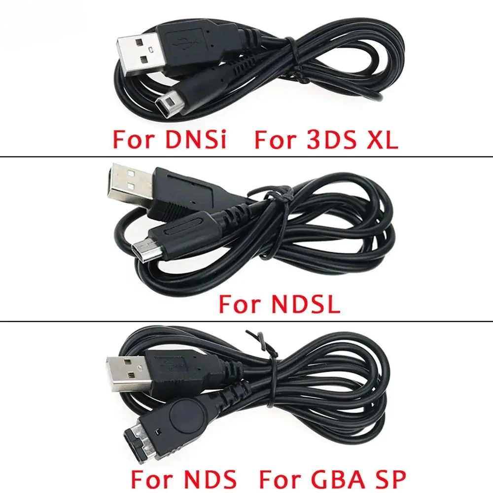 Cargador de datos USB Cable de alimentación de carga para DS Lite DSL NDSL para NDSi 3DS nuevo 3DS XL LL NDS GBA SP