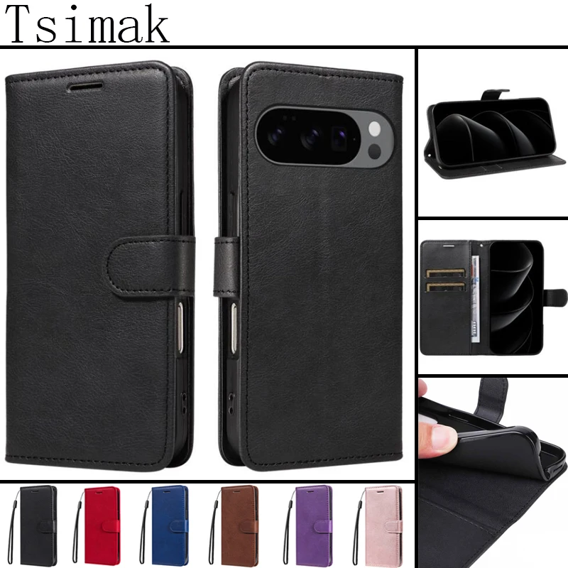 Funda de cuero para Google Pixel 6 7 8 9 10 Pro XL 6A 7A 8A 9A funda tipo billetera con tapa magnética para Pixel6 Pixel7 Pixel8 Pixel9 Fundas - imagen 2