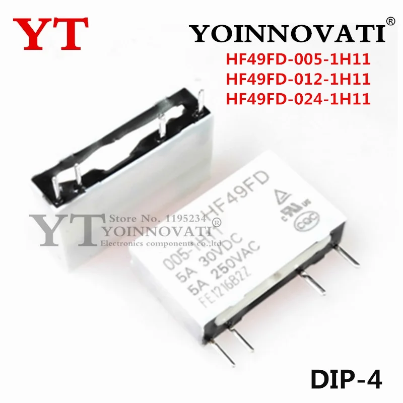 10 Uds nuevo Original HF49FD-005-1H11 HF49FD-012-1H11 HF49FD-024-1H11 DIP-4