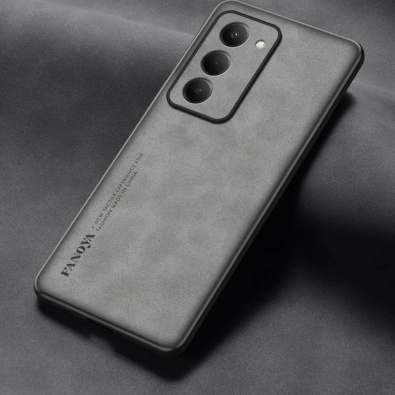 Para Redmi 15 5G Funda de cuero Skinsheep de lujo para Xiaomi Redmi 15 cubierta mate protección de cámara TPU carcasa de parachoques a prueba de golpes - imagen 4