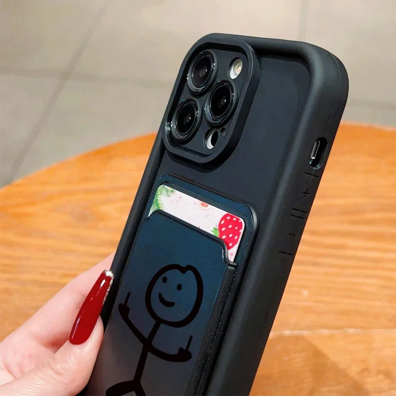 Matchman insertar tarjeta bolsa funda de silicona para Samsung Galaxy A16 A55 A54 A53 A52 A35 A34 A15 S25 S23 S22 Ultra Plus S24 FE cubierta - imagen 4