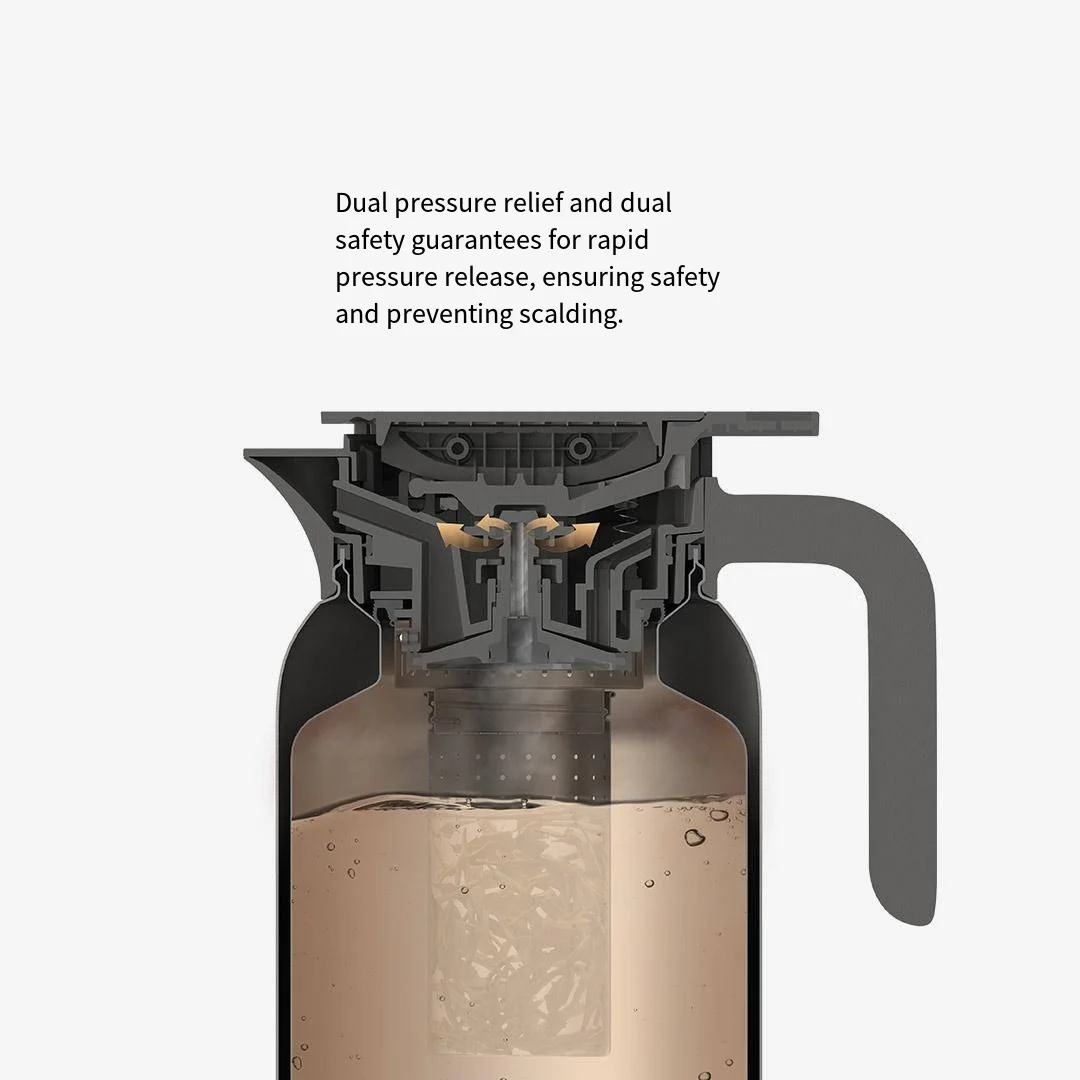 Olla de titanio Xiaomi de 1,2 L de capacidad para hervidor de aislamiento frío/caliente antibacteriano con almacén de té, dispensador de té y café, taza Mijia - imagen 2