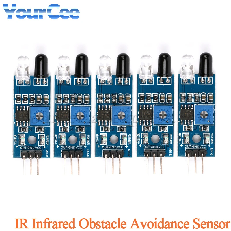 Módulo de Sensor infrarrojo para evitar obstáculos, MH-B IR, para Arduino, Robot de coche inteligente, fotoeléctrico reflectante de 3 cables, 5 uds./1 ud.