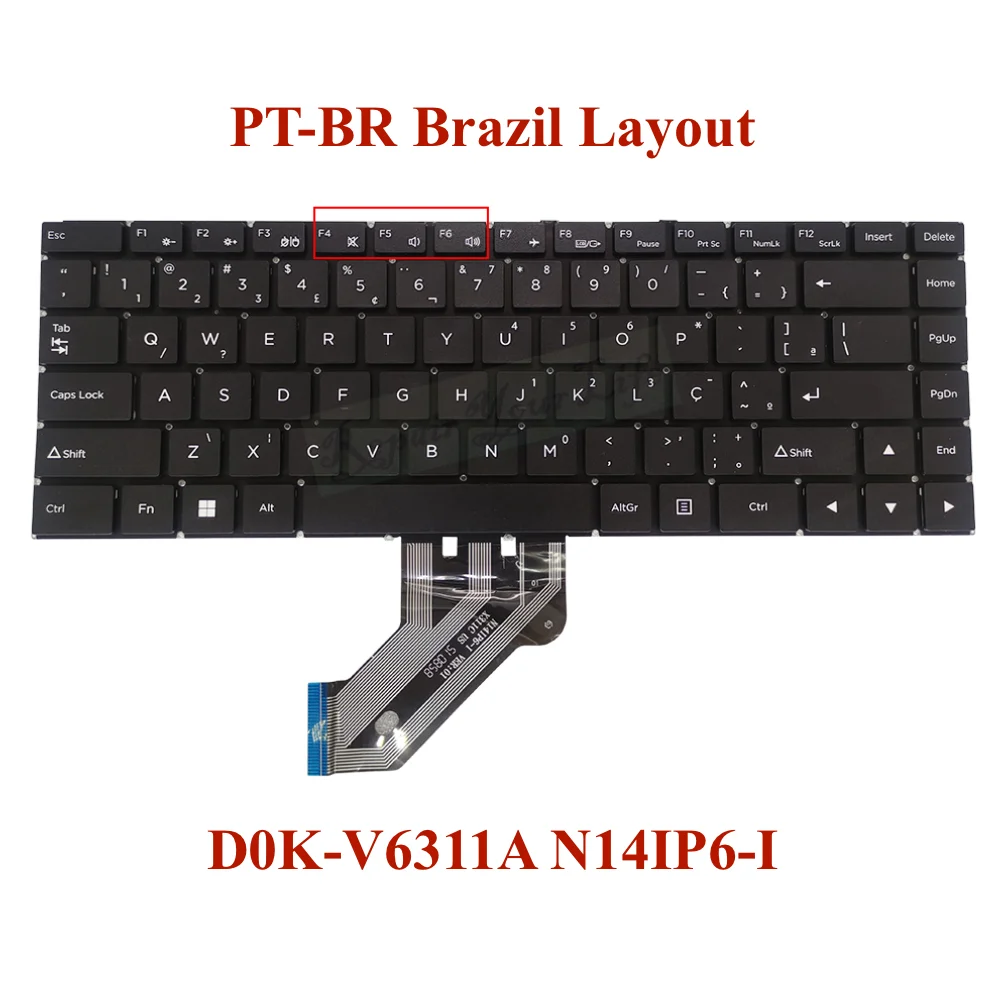 DOK-V6399A NB-17-6399A D0K-V6311A, X311C, N14IP6-I, 6505H, francés, alemán, brasileño, teclado abnt2, pt-br - imagen 4