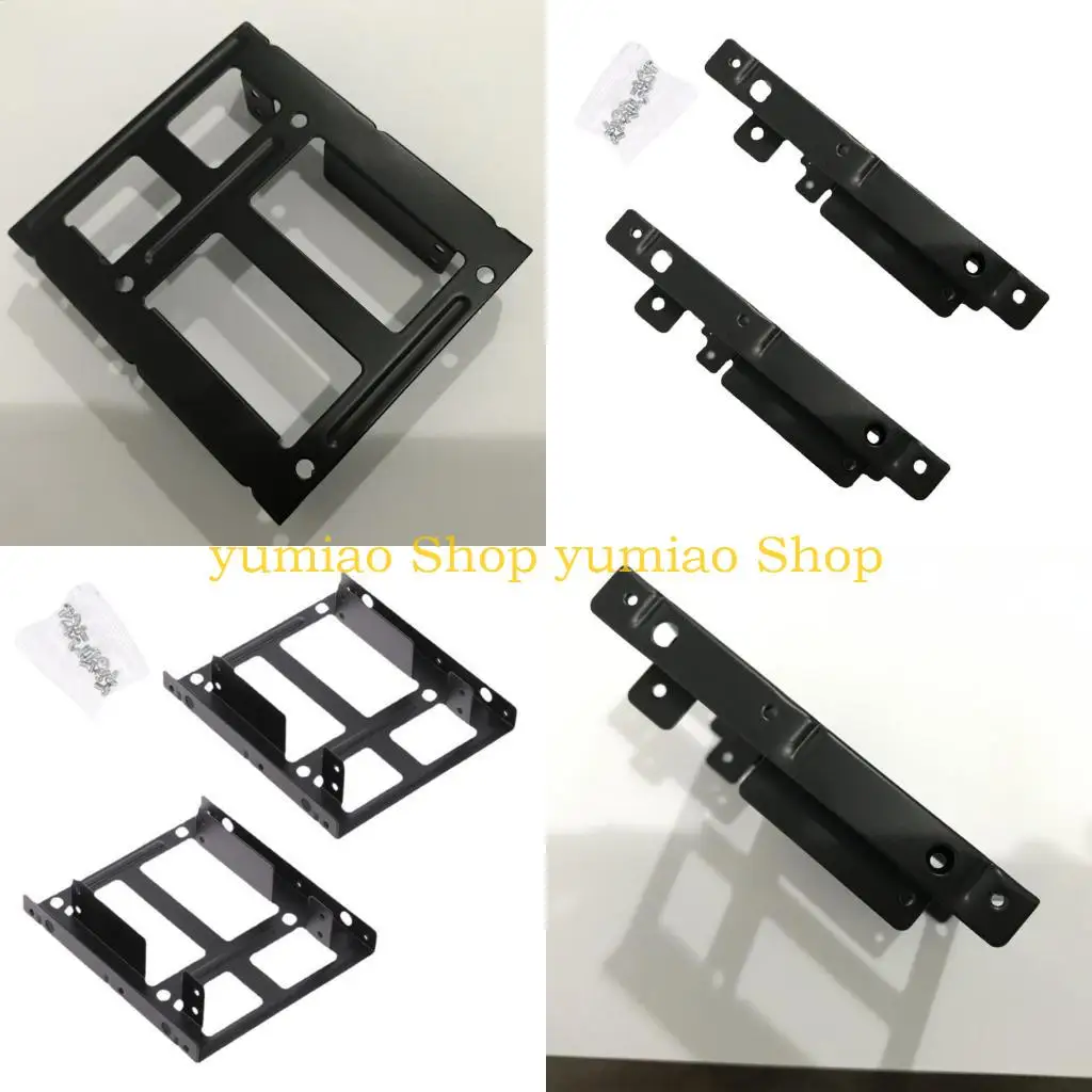 587B doble capa 2.5 a 3.5 pulgadas Adaptador disco duro soporte montaje metal para expandir almacenamiento en PC