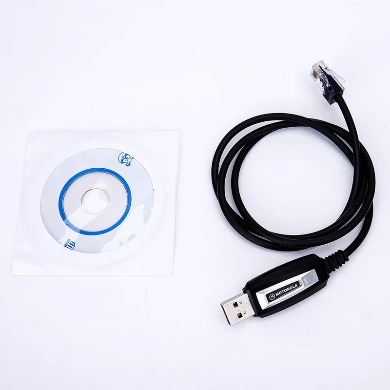 Para Motorola Cable de programación USB Original con controlador CD para Walkie Talkie Cable de datos de Radio Digital - imagen 2