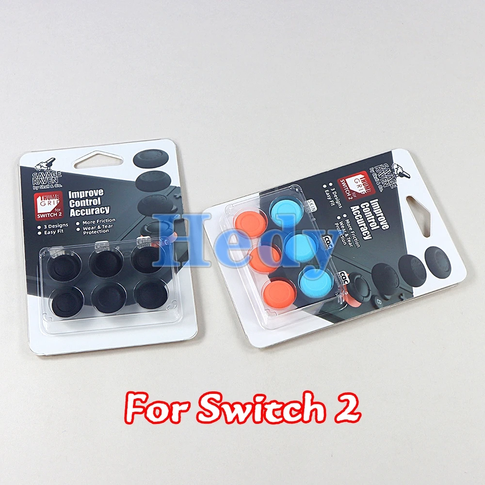 1 Juego de tapa de Joystick de calavera 6 en 1 Savage Raven, juego de agarre para pulgar, cubierta de palanca de mando para Nintendo Switch 2 Joy Con JoyCon - imagen 3