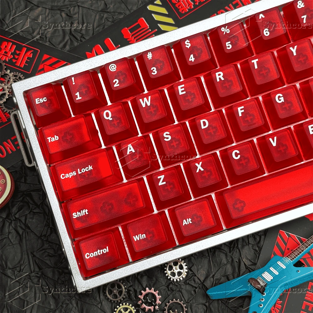 Juego de teclas transparentes de niebla para PC, teclas transparentes de cereza de 105 teclas, adecuadas para teclado mecánico de diseño 60/84/87 - imagen 2