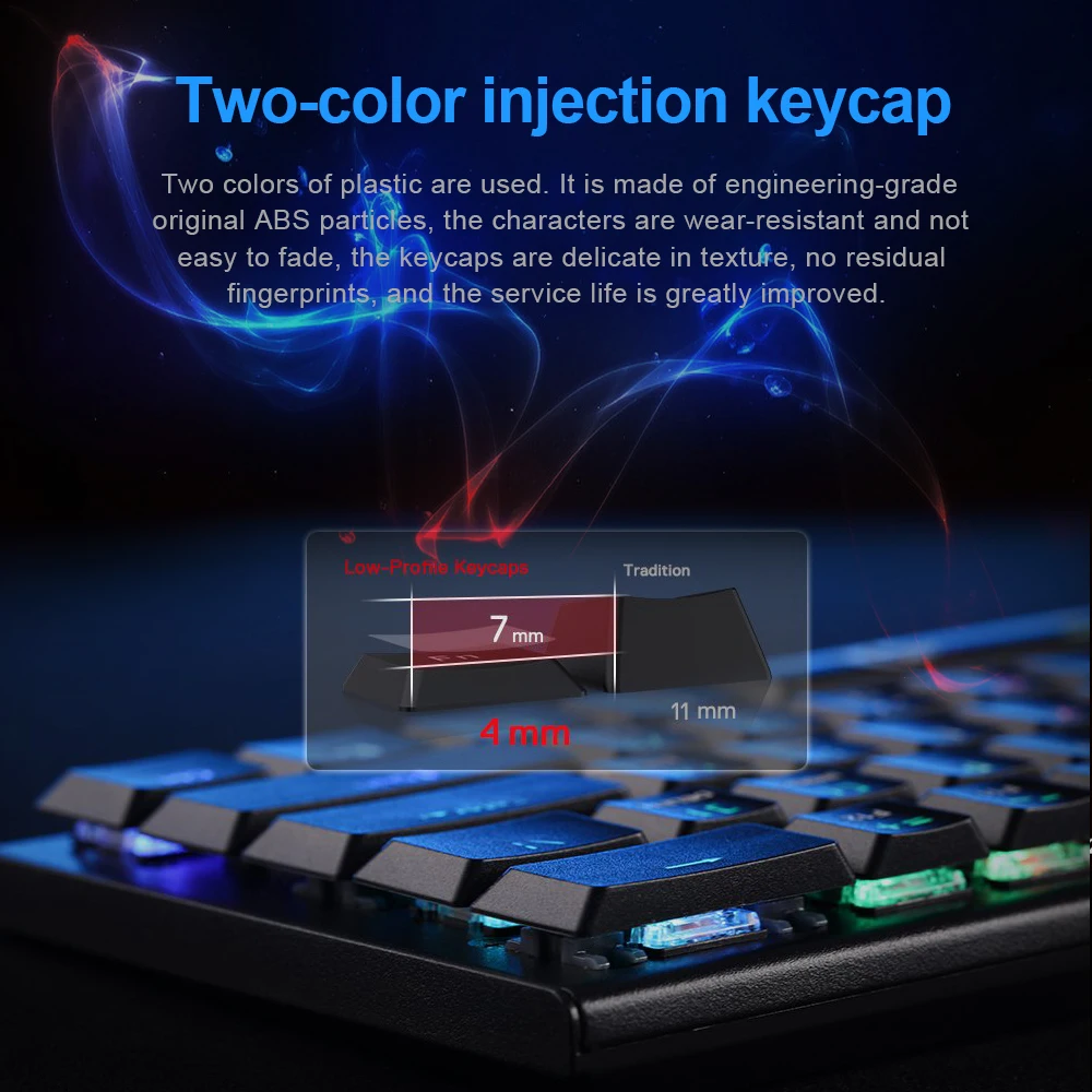 Redragon Horus K618 Teclado Mecánico Inalámbrico RGB Retroiluminado - imagen 2