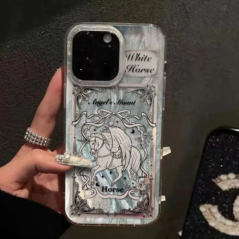 Funda de teléfono Retro brillante diosa Ángel para iPhone 16 15 14 13 12 11 Pro Max 16E XS X XR 7 8 Plus SE2 cubierta a prueba de golpes - imagen 4