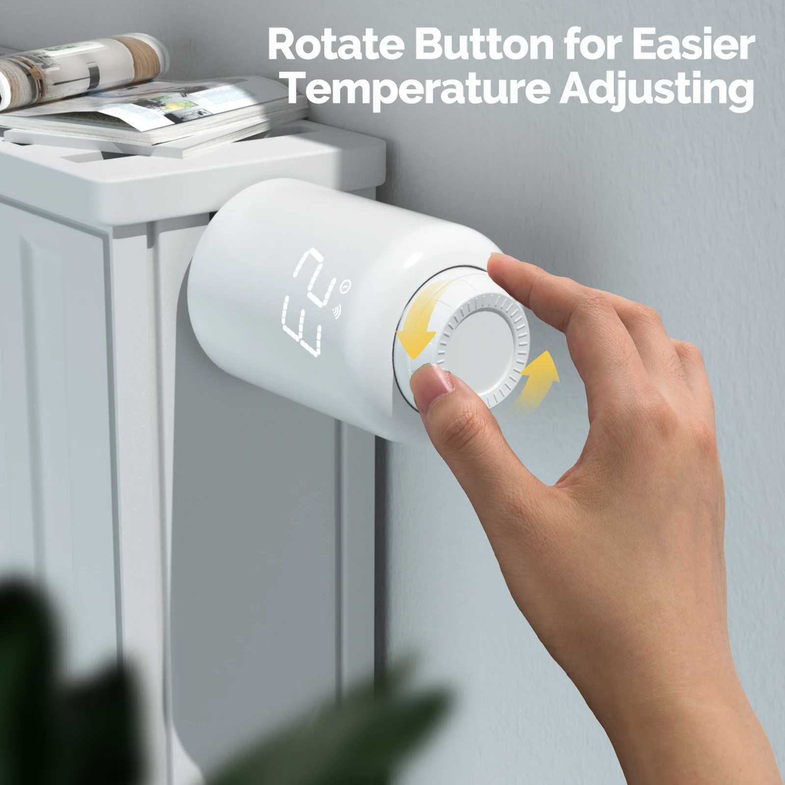 Moes Tuya ZigBee-termostato inteligente, válvula de radiador TRV, Control remoto inalámbrico, controlador de temperatura de calefacción, Control por voz Alexa - imagen 5
