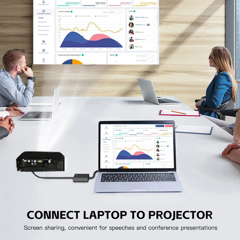 Adaptador VGA a HDMI con Audio macho a hembra, convertidor VGA Full HD 1080p, adaptador de Audio y vídeo con Cable de alimentación USB - imagen 5