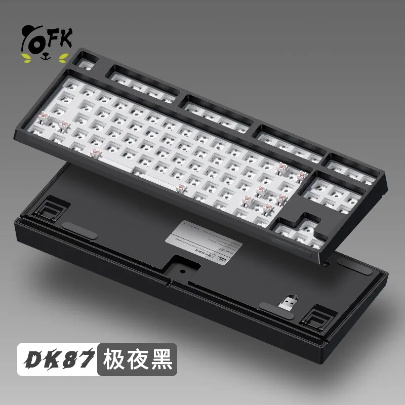 Kit de teclado mecánico DK87, Kit de teclado ergonómico personalizado multimodo inalámbrico de 2,4G, teclados mecánicos para juegos y oficina
