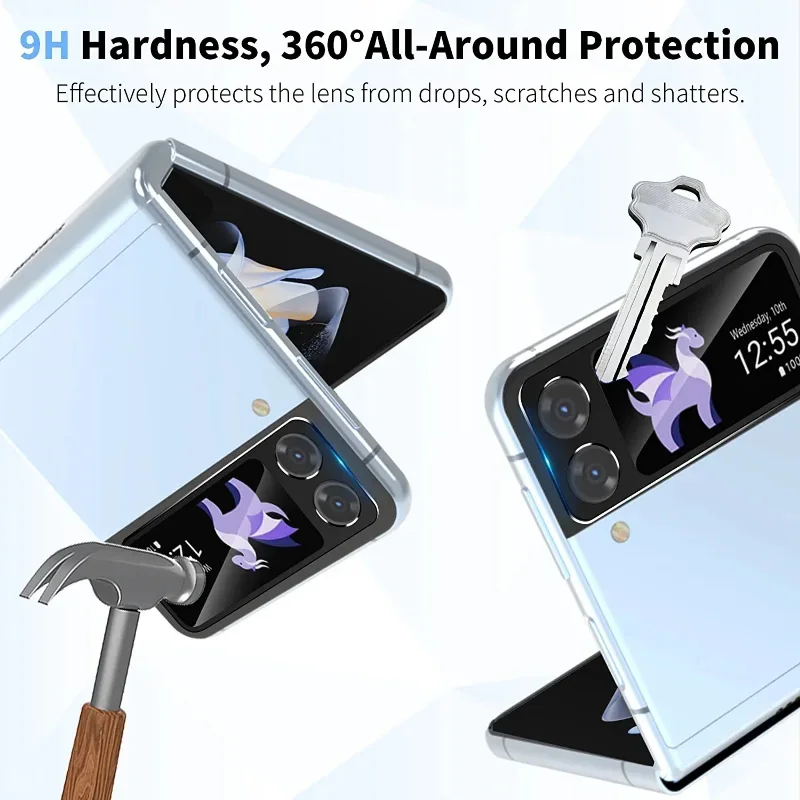 Protector de pantalla de cristal curvo 3D 6 en 1 para Samsung Z Flip 3 5G, película de hidrogel frontal para Galaxy Z Flip3, cubierta de película protectora de pantalla - imagen 4