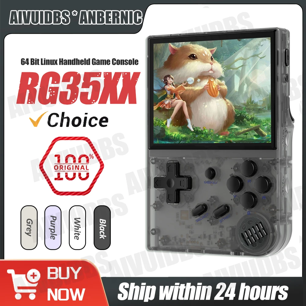 ANBERNIC RG35XX consola de juegos portátil Retro actualizada de 64 bits pantalla IPS HD de 3,5 pulgadas regalo para niños sistema Linux H700
