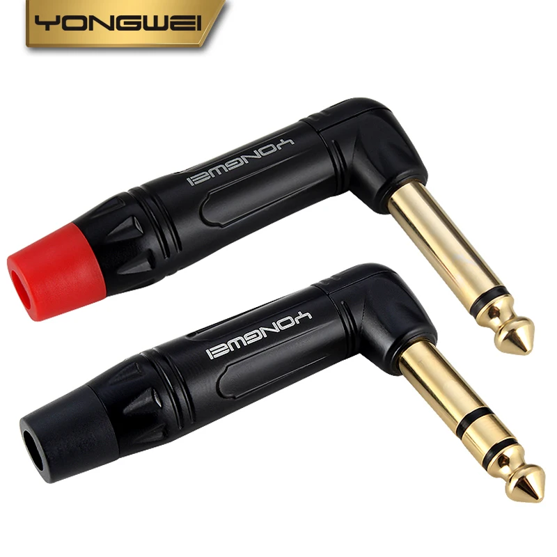 YONGWEI 6,35mm conector macho de Audio Mono/estéreo conector macho guitarra, amplificador, mezclador, caja de altavoz, micrófono 6,5 enchufe soldado de Audio - imagen 2