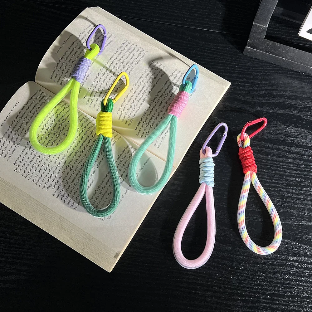 LLavero tejido a mano creativo para teléfono móvil, cordón antipérdida, correa de cuerda, llavero para hombres y mujeres, llavero de coche, accesorio para llaves - imagen 3