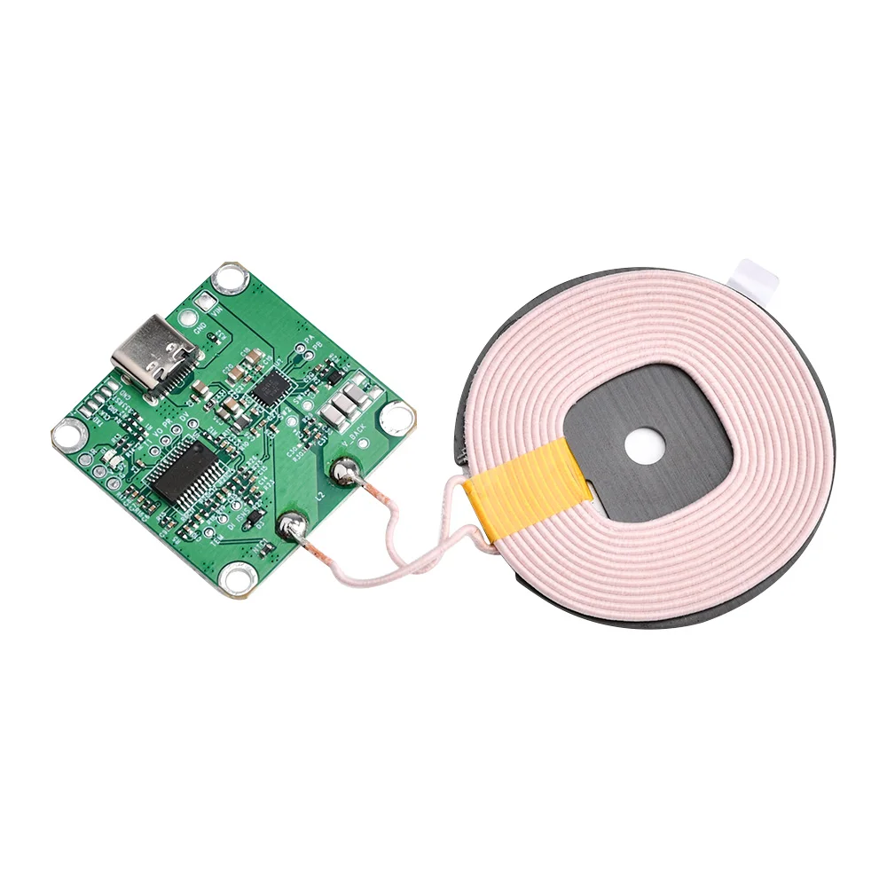 Módulo transmisor placa de circuito de bobina 20W tipo c cargador inalámbrico de carga rápida PCBA accesorios estándar DIY - imagen 3