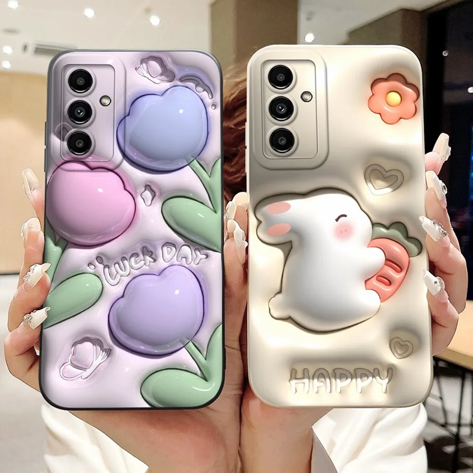 Funda protectora de lente para Samsung Galaxy F15 M15 5G, funda trasera de silicona suave con dibujos animados bonitos para Samsung M15 F15, fundas para teléfono - imagen 5