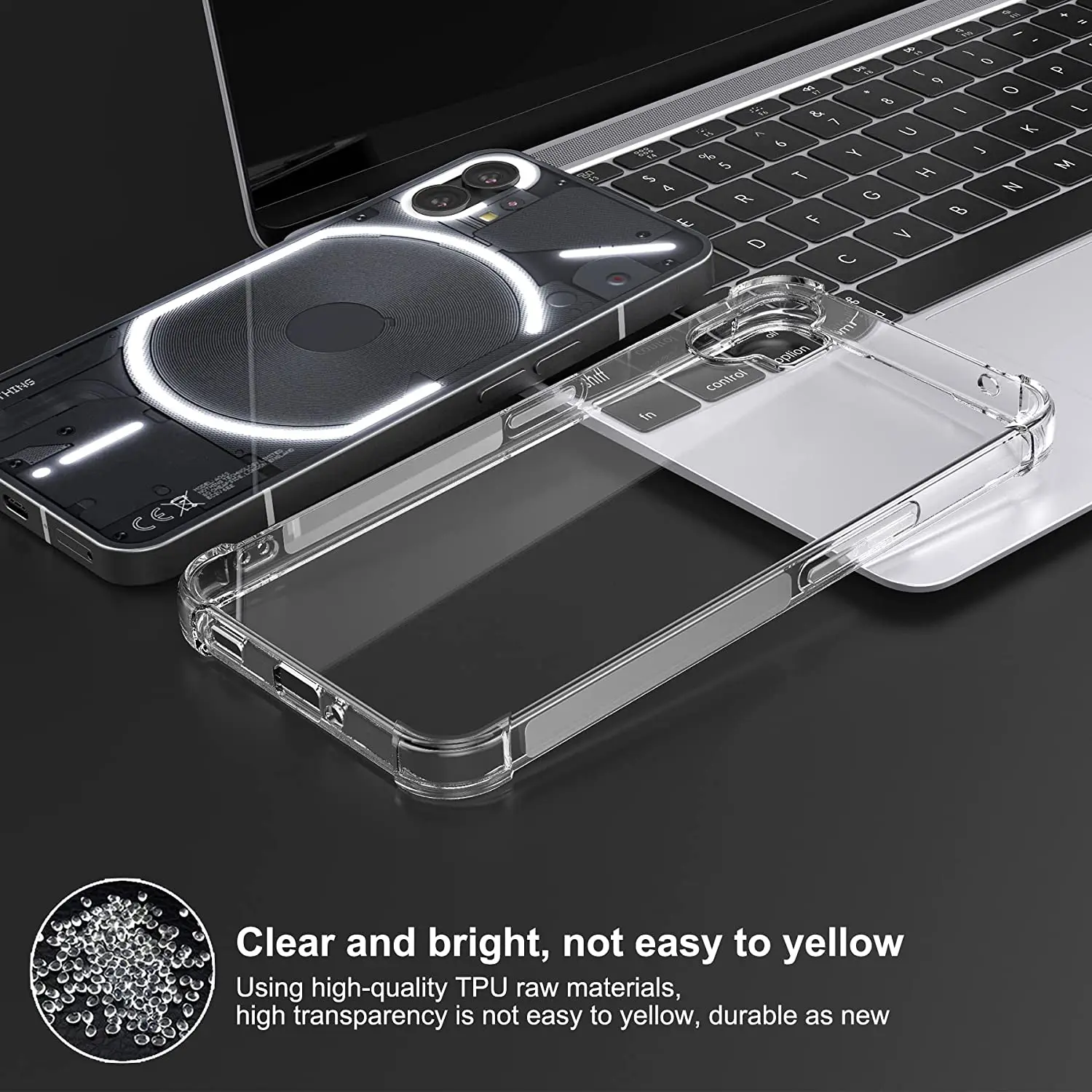 Funda para Nothing Phone 2 1 2A Funda trasera transparente suave a prueba de golpes para Nothing Phone 1 Phone2 Phone1 Couqe Funda - imagen 2