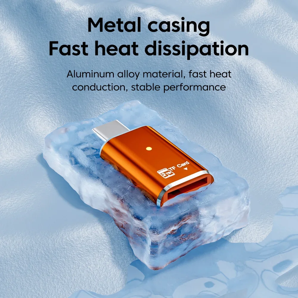 Adaptador de lector de tarjetas tipo C, lector de tarjetas Micro SD TF, adaptador de tarjeta de memoria USB-C para iPhone 15 16 Pro Max Macbook Samsung Huawei - imagen 5
